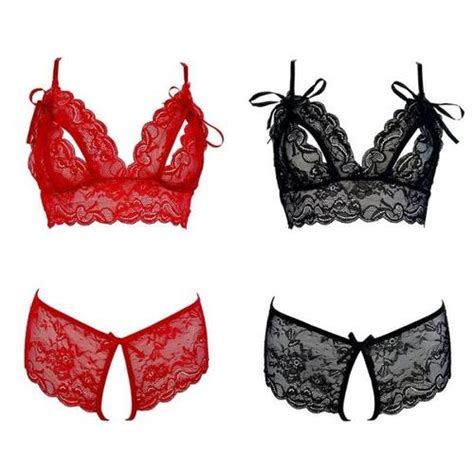 Jual B Bra Set Bralette Bikini Baju Haram Lace Open Crotch Sexy Seksi Acak Jakarta Pusat