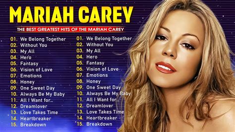 Mariah Carey Greatest Hits Full Playlist Best Songs Of Mariah Carey