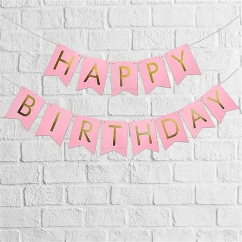 Paper Pink Happy Birthday Banner at Rs 30/packet in Faridabad | ID ...