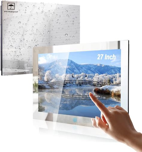 Haocrown 27 Inch Bathroom Tv Waterproof Touch Screen Smart Mirror