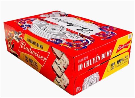 Thùng 24 Lon Bia Budweiser Chính Hãng 330ml lon Phiên Bản Tết 2024