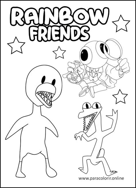 Desenho Para Colorir Rainbow Friends - Desenhos Rainbow Friends para colorir Para Colorir