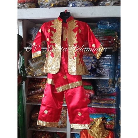 Jual Set Baju Adat Anak Laki Laki Padang And Topi Tari Tk Sd Karnaval