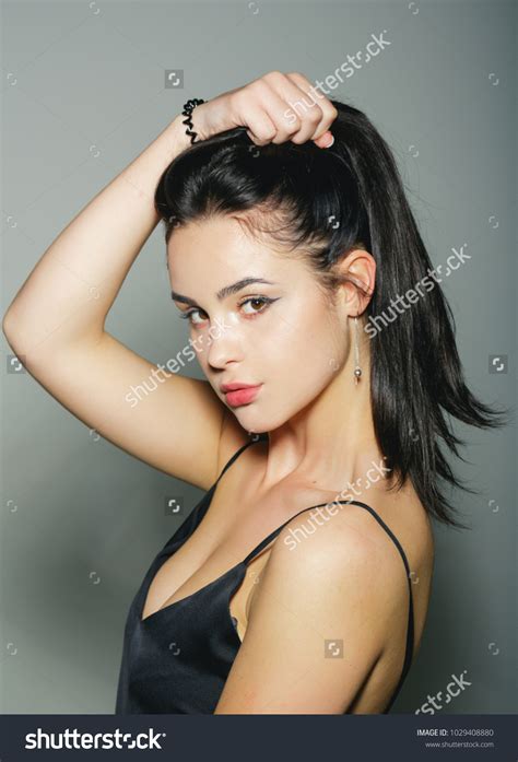 Sensual Woman Brunette Healthy Hair Hairstyle Stock Photo Shutterstock