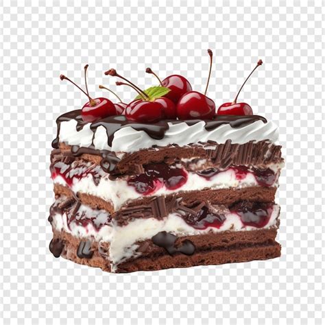 Premium Psd Black Forest Gateau Isolated On Transparent Background