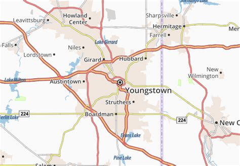 MICHELIN Youngstown map - ViaMichelin