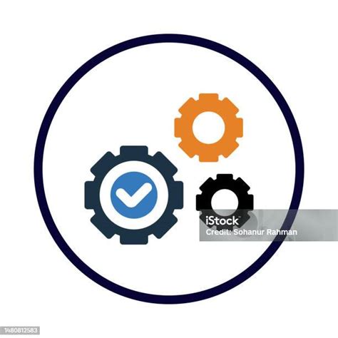 Gear Management Up Down Process Management Process Icon Stock