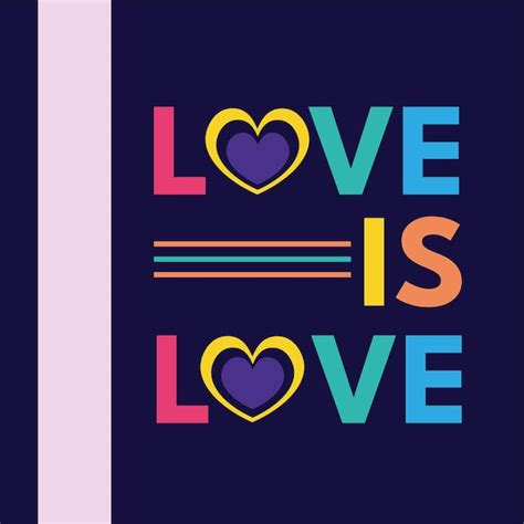 Premium Vector Love Is Love Poster