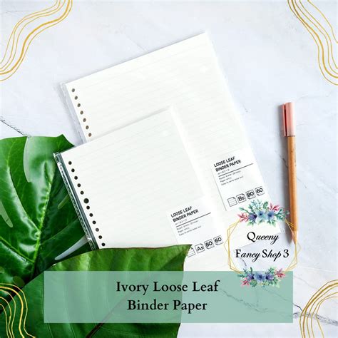 Jual KERTAS REFILL ISI BINDER RULED IVORY LOOSE LEAF BINDER PAPER A5