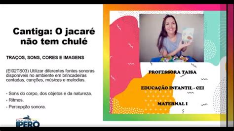 Maternal I Atividade Cantiga O Jacar N O Tem Chul Tra Os Sons