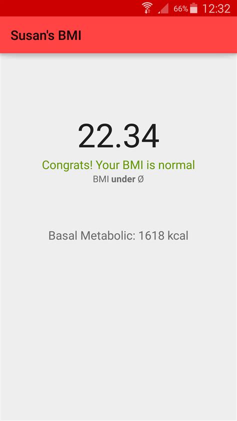 Aplicaci N Bmidroid Bmi Bmr Calculator En Amazon Appstore