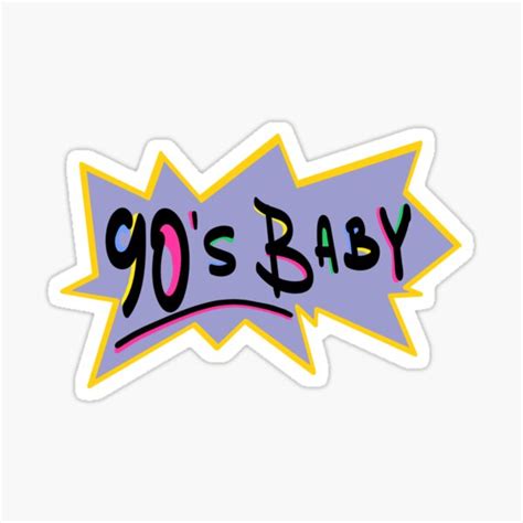 90s Baby Sticker For Sale By DiaperedFancy Redbubble