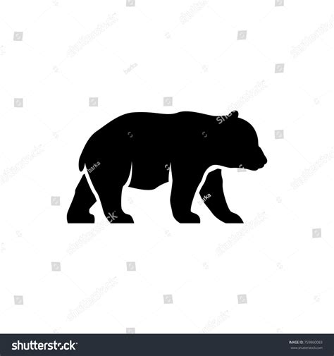 Vector Panda Bear Silhouette Stock Vector (Royalty Free) 759860083