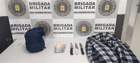 Homem Preso Pela Brigada Militar Por Roubo A Estabelecimento