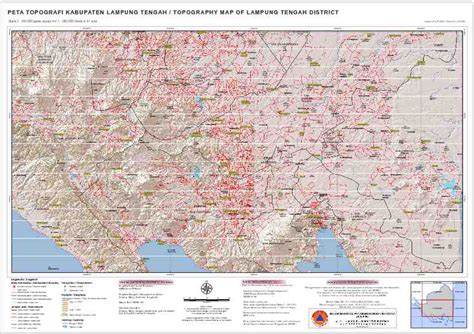 Takjub Indonesia Peta Topografi Kabupaten Lampung Tengah Lampung