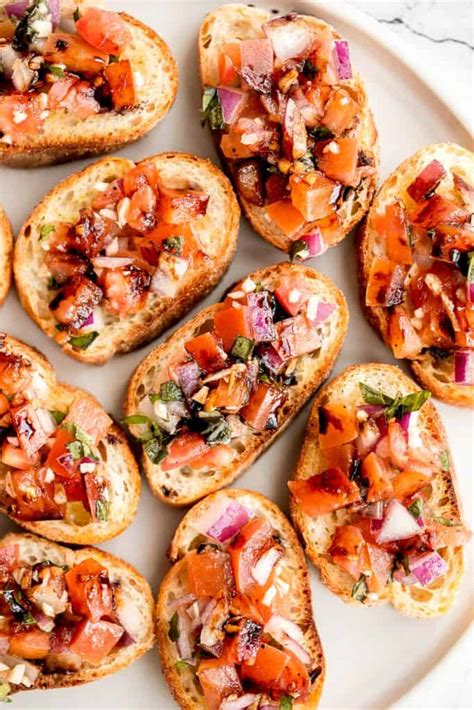 Tomato Bruschetta With Balsamic Glaze Ahead Of Thyme