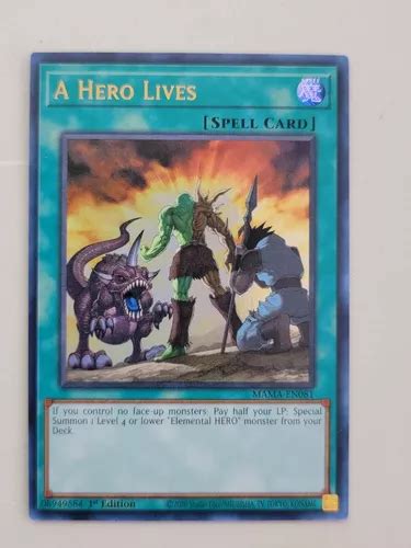 Yugioh A Hero Lives Mama En081 Ultra Rare 1st Edition Cuotas Sin