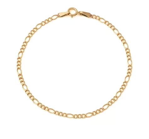 Pulsera Oro Esclava Oro K Hombre Mujer Figaro Mm Cm