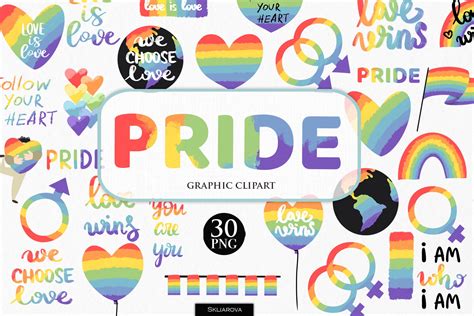 Gay Pride Clipart Lgbt Clipart Pride Png Lgbtq Pride Planner Etsy