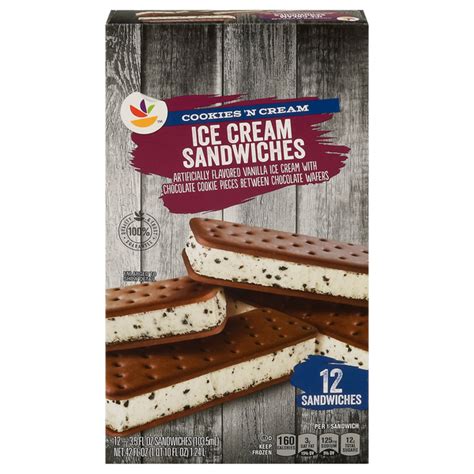 Save On Giant Cookies N Cream Ice Cream Sandwiches 12 Ct Order