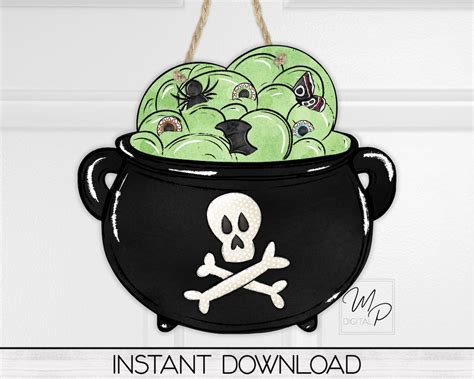 Halloween Witch Cauldron PNG, Digital Download for Sublimation ...