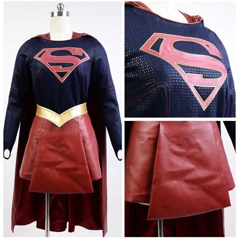 Cosplay Costume Supergirl Kara Zor El Danvers Cosplay Costume Suit Dress Outfit Cape Uniform For