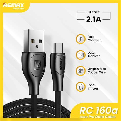 Jual Remax Lesu Pro Series Data Cable For Type C 2 1Ampere 1m RC 160a