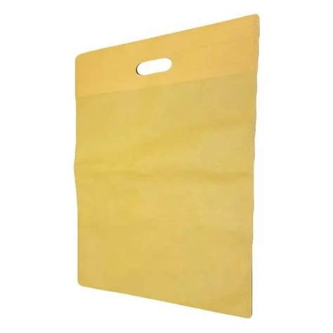 Plain Yellow Non Woven D Cut Bag For Shopping At Rs 142 Kg In