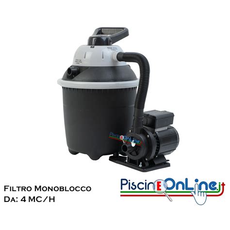 Filtro A Sabbia Monoblocco Da Mc H Colore Nero Piscineonline It