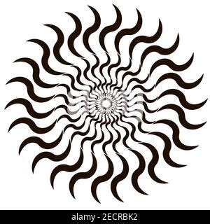 Geometric And Abstract Zig Zag Circle Design Shape Figure Vector