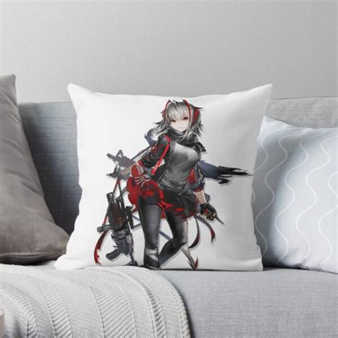 Arknights W Art Pinup Throw Pillow By Megapanda687 Redbubble