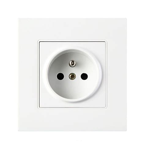 France Standard Wall Panel Power Socket Plug Grounded A V French