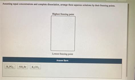 Solved Assuming Equal Concentrations And Complete Chegg