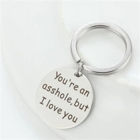 Funny Key Chain T Youre My Favorite Asshole Keychain Key Ring