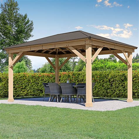 Best Buy Yardistry 12 X 16 Meridian Gazebo Brown YM11915COM