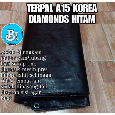 Jual Terpal A Black Hitam Ukuran Custom Kuat Tebal X X X X