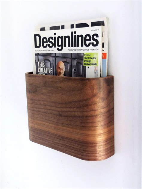 Porte Revues Porte Revues Mural En Bois Etsy France Magazine Rack