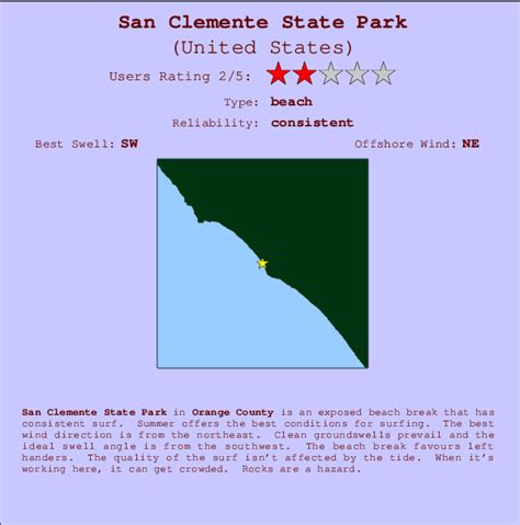 San Clemente State Park Previsões Para O Surf E Relatórios De Surf Cal Orange County Usa