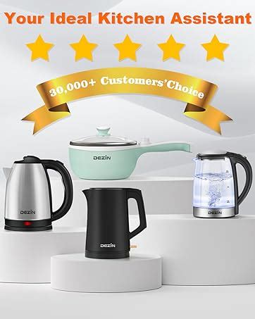 Amazon Dezin Hot Pot Electric 1 5L Rapid Noodles Cooker Non Stick Electric Pot Perfect