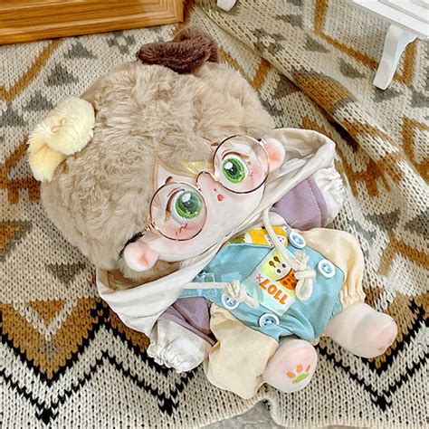 Cotton Doll 20cm Baby Clothes Star Doll Normal Body Fat Naked Baby Sweater Suit Suspenders Pants