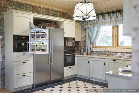 Холодильник для кухни в стиле прованс 90 фото