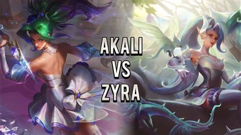 Wildrift Akali Vs Zyra Mid Gameplay In Solo Rank Build Runes Youtube