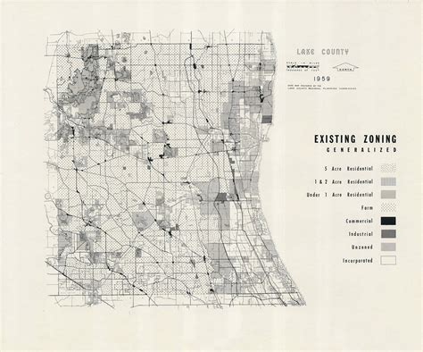 1959 Map of Lake County Illinois | Etsy