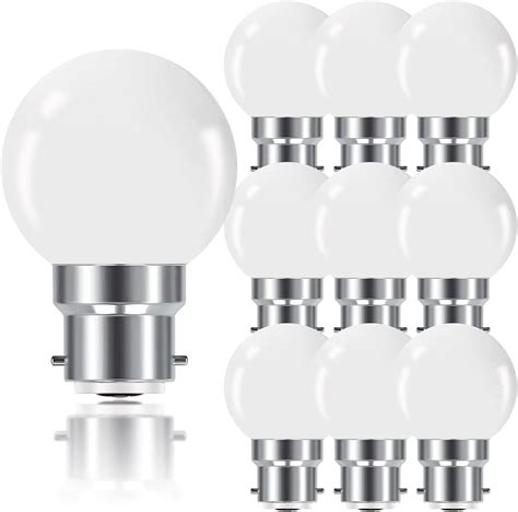 ProCrus B22 1W LED Bayonet Light Bulbs B22 G45 Golf Ball Mini Globe