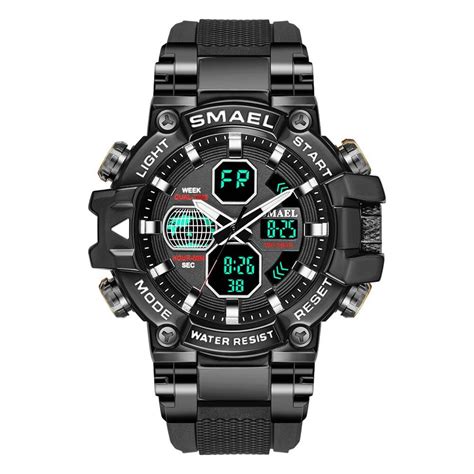 SMAEL 8027 Dual Time Analog Digital Sport Water Proof Men S Watch