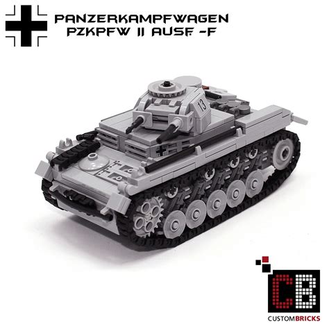 Custombricks De Lego Ww Wwii Panzer Tank Ii Ausf F Panzerkampfwagen