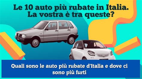 Quali Sono Le Auto Pi Rubate D Italia E Dove Ci Sono Pi Furti Youtube