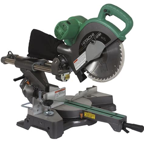 Hitachi 10 In 12 Amp Sliding Laser Compound Miter Saw At