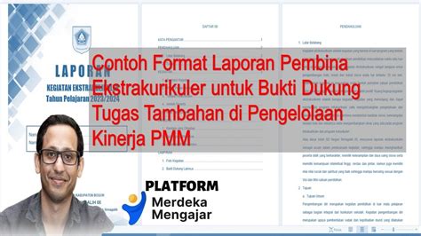 Pengelolaan Kinerja Pmm Contoh Format Laporan Pembina