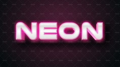 Neon Text Effect - Graphics | Motion Array